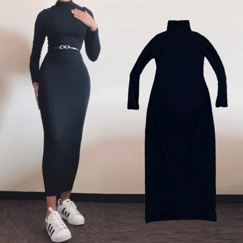 New Long-sleeve High-waisted Sexy Dress