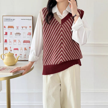 Korean-style New V-neck Knitted Vest